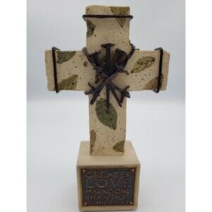 Cross Spiritual Harvest Love One Another Desk Cross CJ-0276 Resin Figure